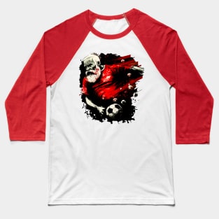 Santa Claus Sports Player - Soccer Futball Football - Graphiti Art Graphic Trendy Holiday Gift Baseball T-Shirt